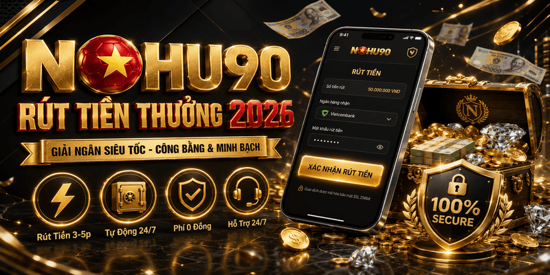 Hướng dẫn quy trình các bước rút tiền thưởng an toàn và siêu tốc tại NOHU90 năm 2026